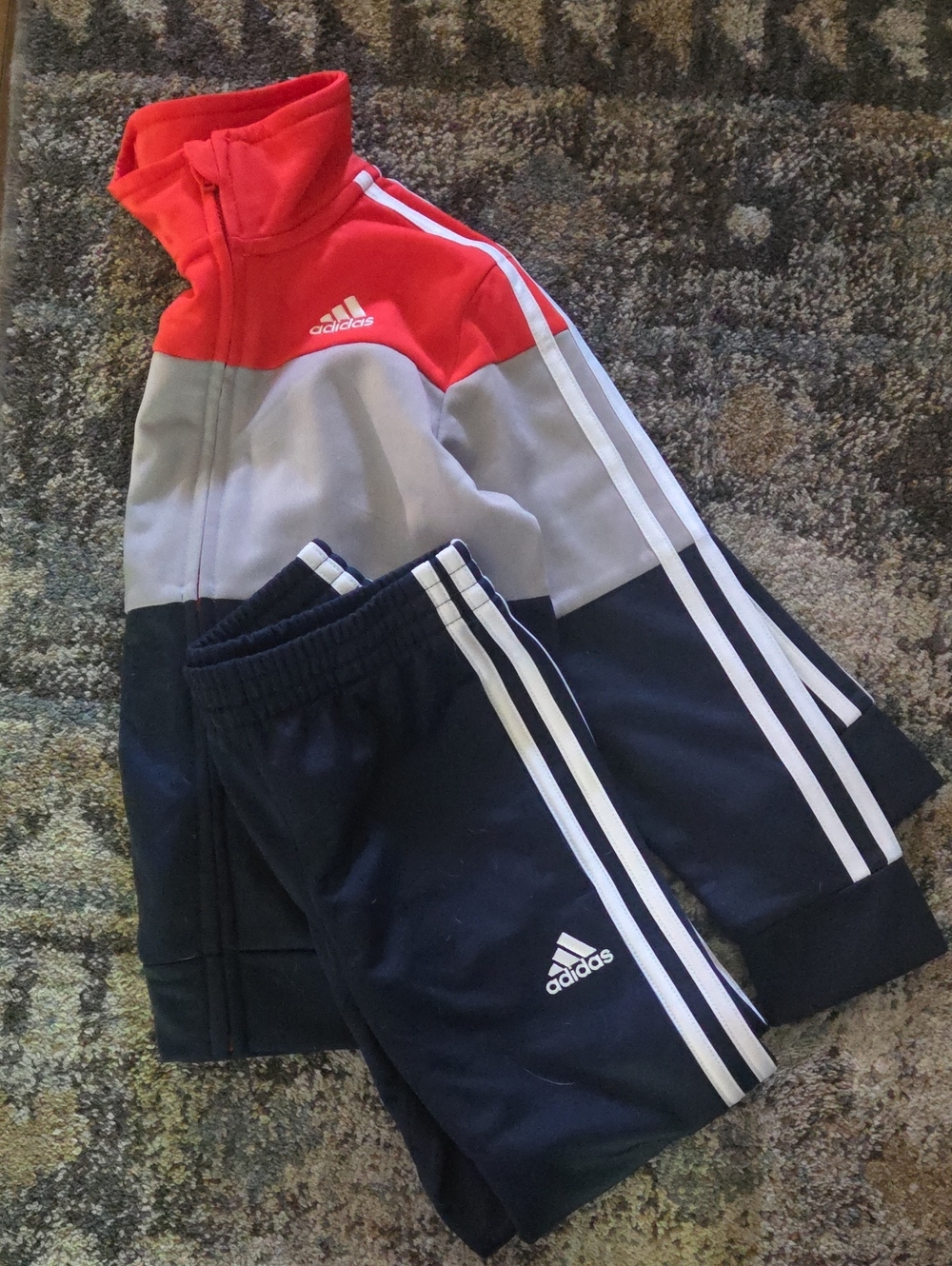 ADIDAS Little Boy's Zip Up Track Jacket and Pants Set